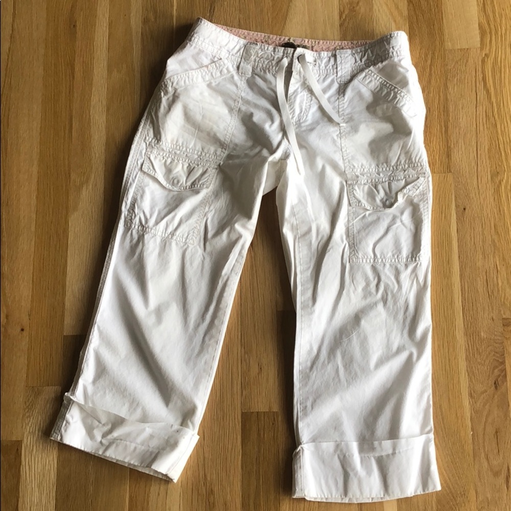 American Eagle White Cargo Pants
